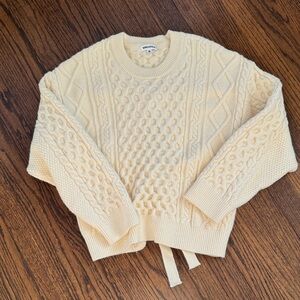 Vigoss Cream Cable Knit Sweater